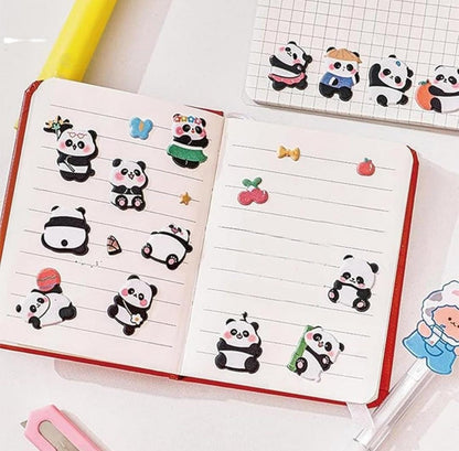 HOK 3D Puffy Panda Stickers- Pack of 4pc