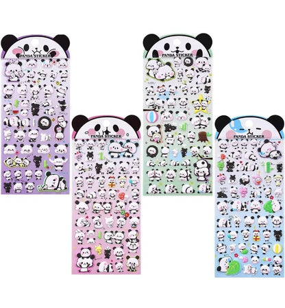 HOK 3D Puffy Panda Stickers- Pack of 4pc