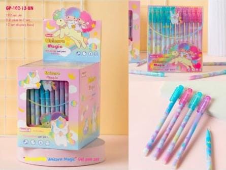 HOK Unicorn Theme Gel Pen Set- Pack of 12pc| Erasable Pens