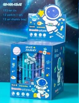 HOK Space Theme Gel Pen Set- Pack of 12pc| Erasable Pens