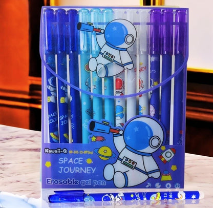 HOK Space Theme Gel Pen Set- Pack of 12pc| Erasable Pens