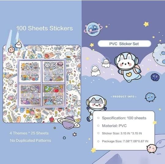 HOK Astronaut Kawaii 100 pc Sticker Box| Sticker Gift Box