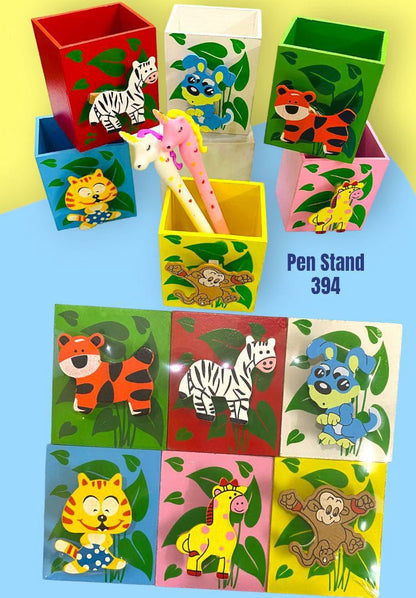 HOK Animal Theme Pen Stand- Pack of 6 Pc