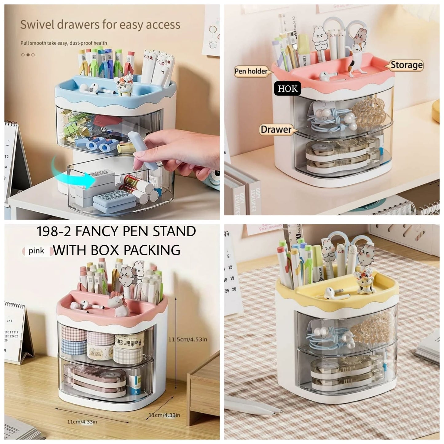 HOK Pinteresty Desk Organizer/Pen Stand