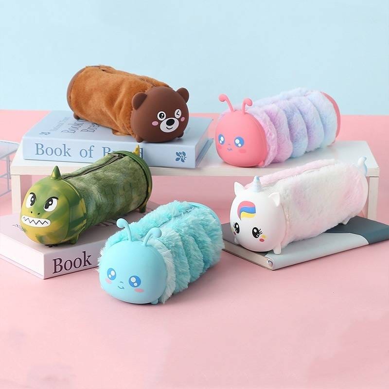 HOK Cute Animal Plush Pencil Pouch