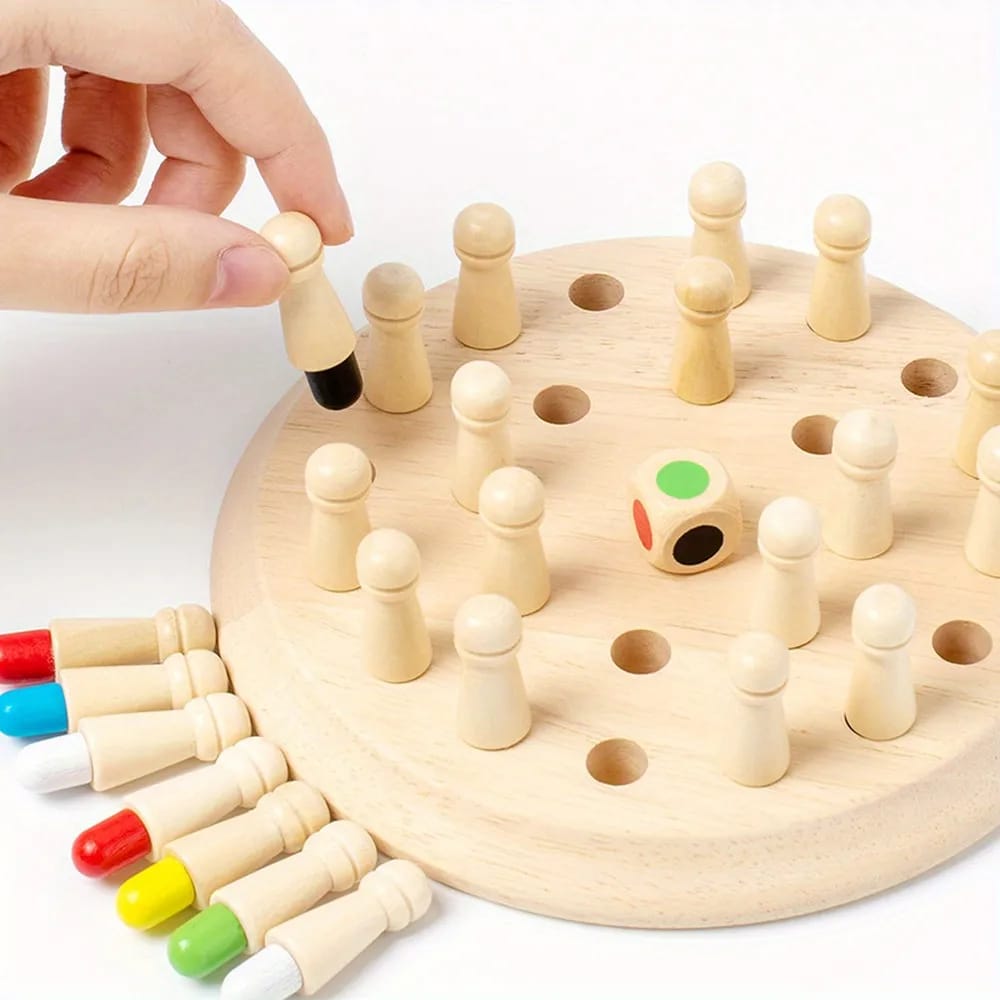 Wooden Memory Chess Game