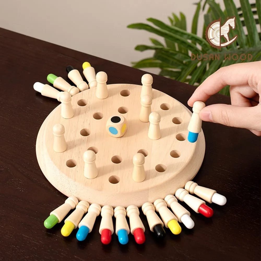 Wooden Memory Chess Game