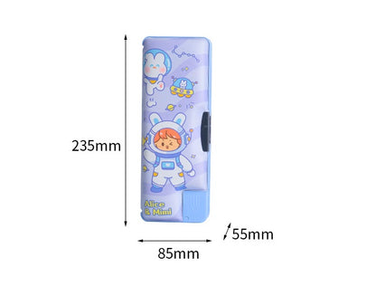 HOK Magnetic Pencil Box for Kids – Alice & Mimi Stationery Organizer with Compartments & Built-in Sharpener
