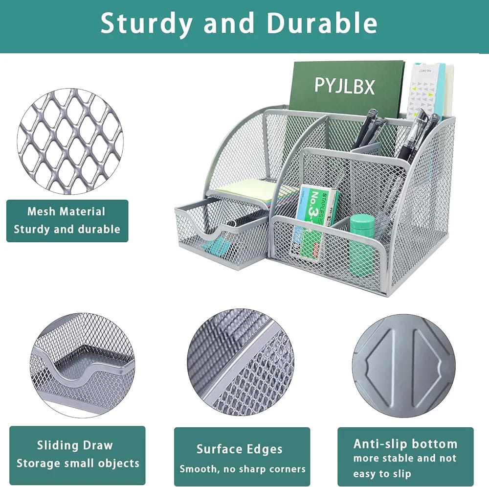 HOK Multifunctional Metal Desk Organizer