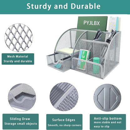 HOK Multifunctional Metal Desk Organizer