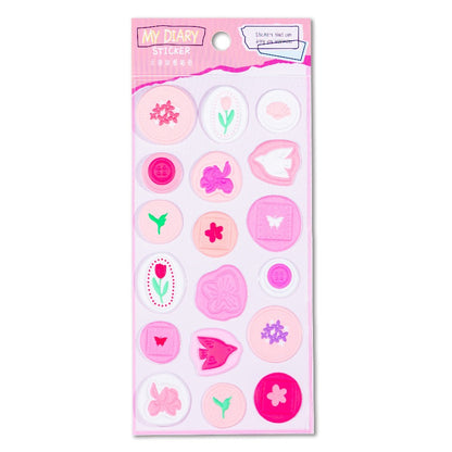 HOK Cute 3D Stamp Style Seal Stickers