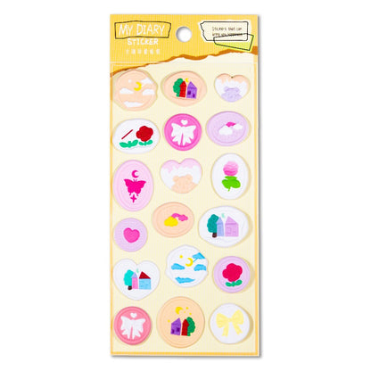 HOK Cute 3D Stamp Style Seal Stickers