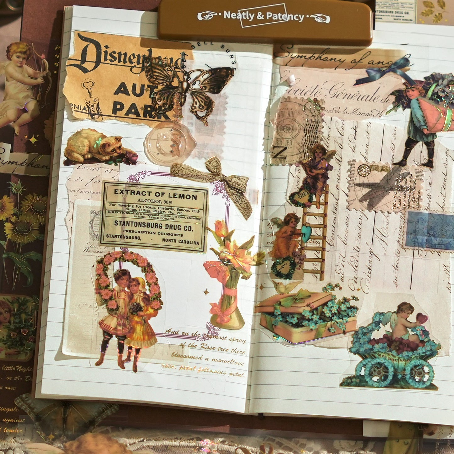 HOK Retro Vintage Charm Set Of 6 Sheet Stickers