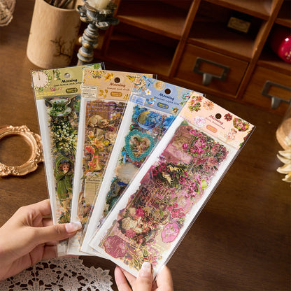 HOK Retro Vintage Charm Set Of 6 Sheet Stickers