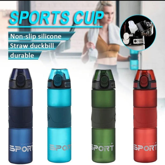 HOK Unbreakable Sports Bottle with Sipper & Straw 700ml- Random Color