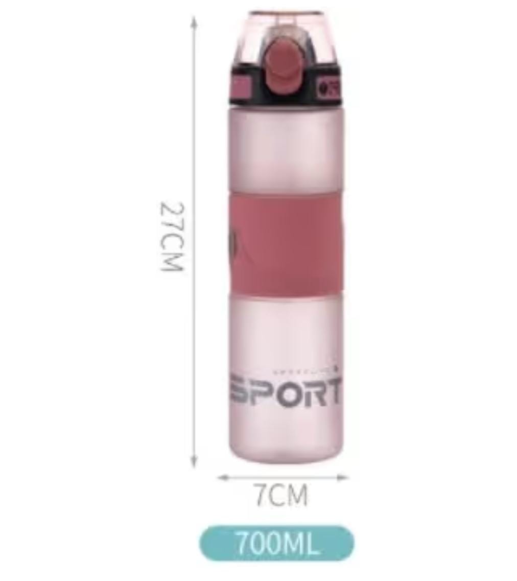 HOK Unbreakable Sports Bottle with Sipper & Straw 700ml- Random Color