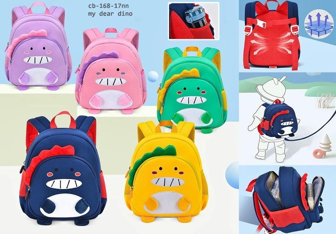 HOK Adorable Dino Kids Backpack with safety Harness