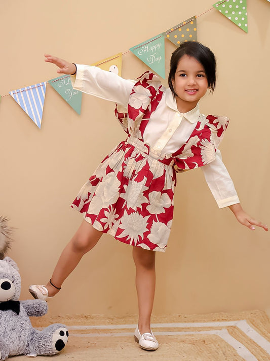 HOK Beautiful Girls Shirt and Skirt with frilled straps