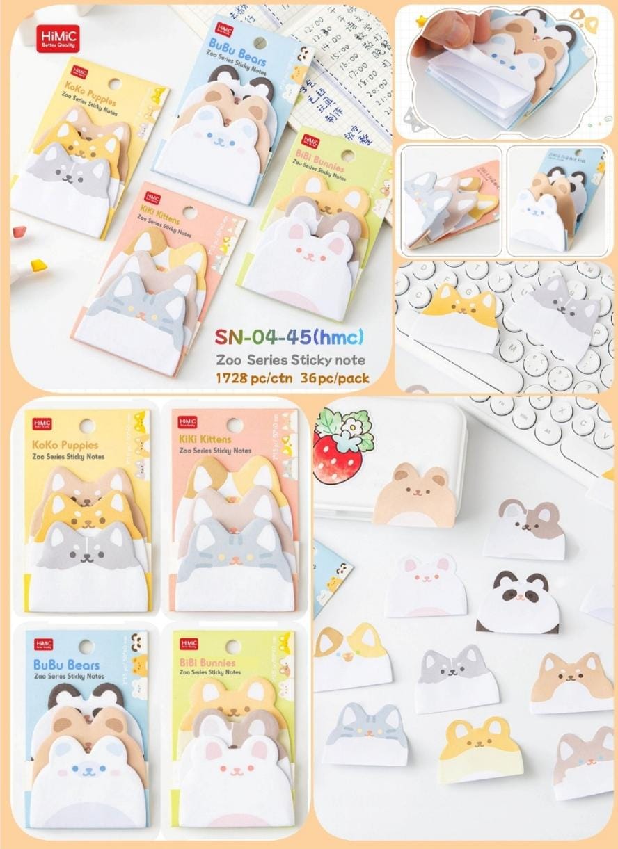 HOK Animal Theme Sticky Notes- (Random 1pc)