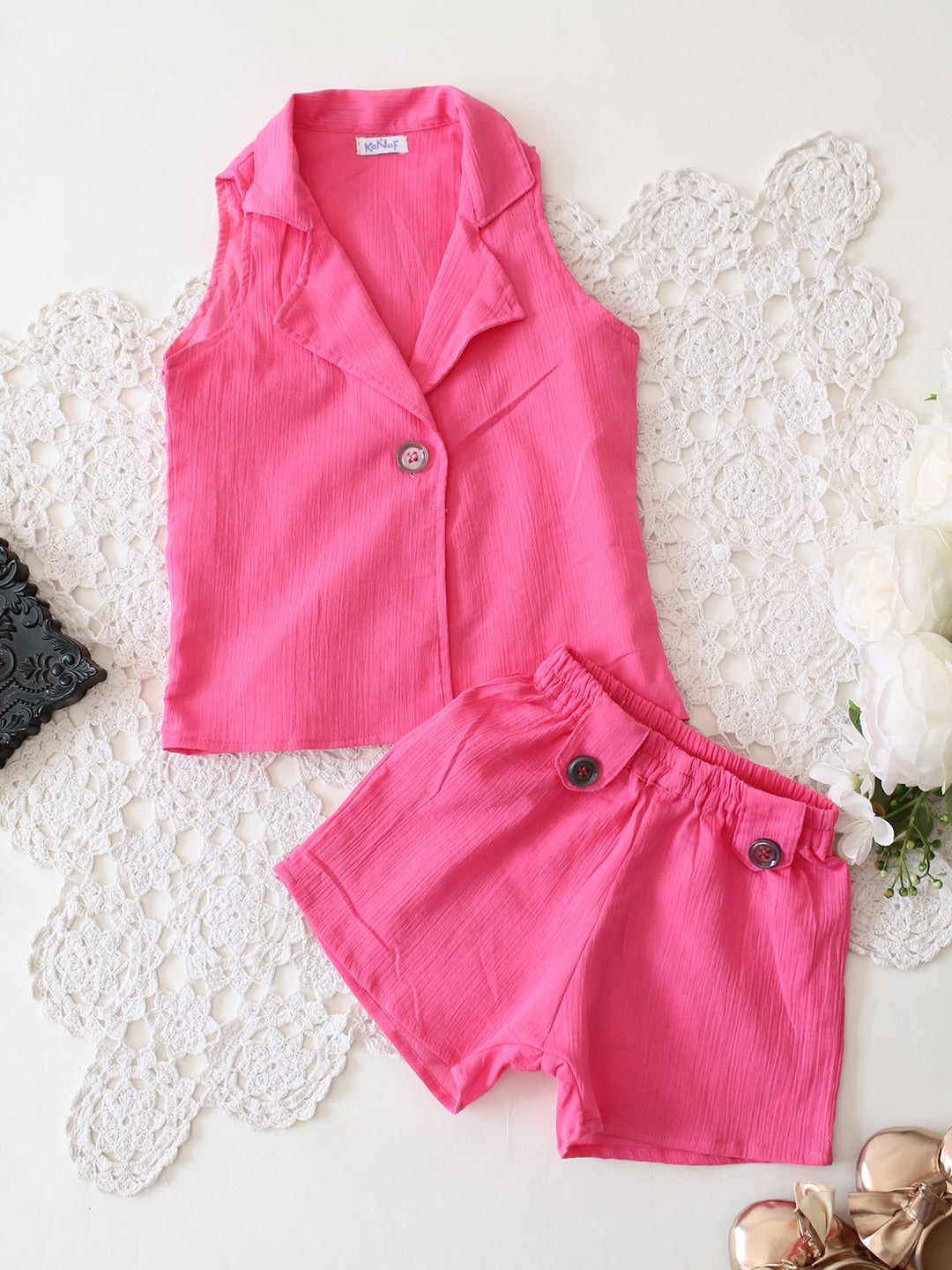 HOK Girls Blazer with Shorts and Inner Cord Set