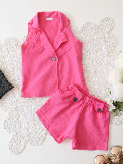 HOK Girls Blazer with Shorts and Inner Cord Set