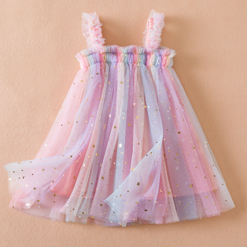 HOK Rainbow Mesh Party Dress