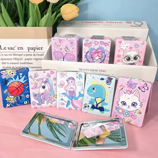 HOK Cute Folding Pocket Mirror - Portable & Stylish