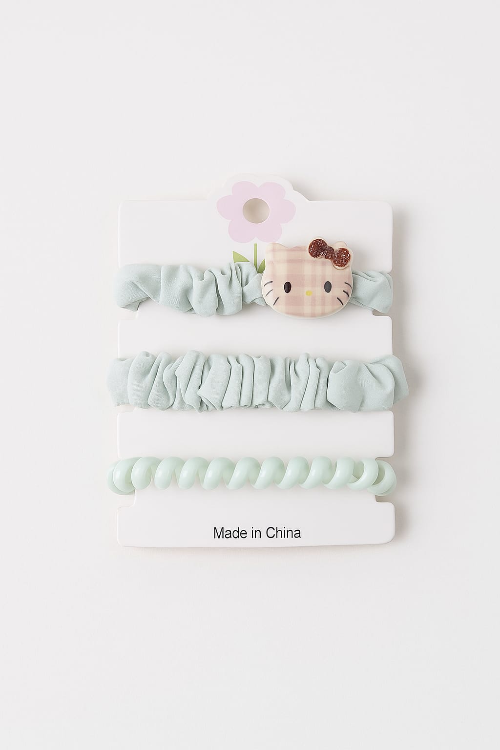 HOK Cute Kitty Hair Band set- Colorful Elastic Scrunchie (Pack of 3)