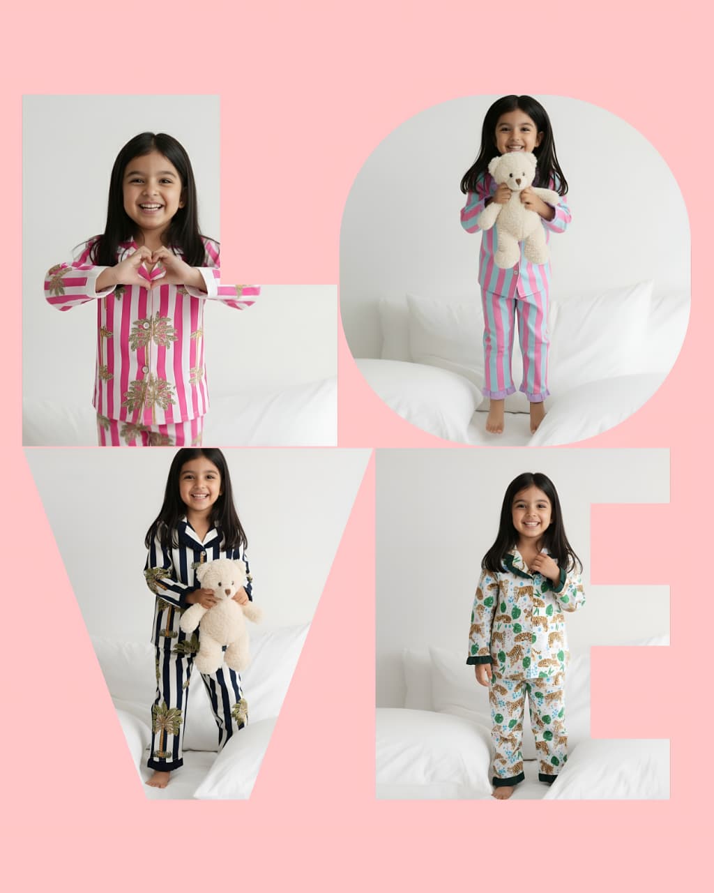 HOK Stripes Girls Night Suit
