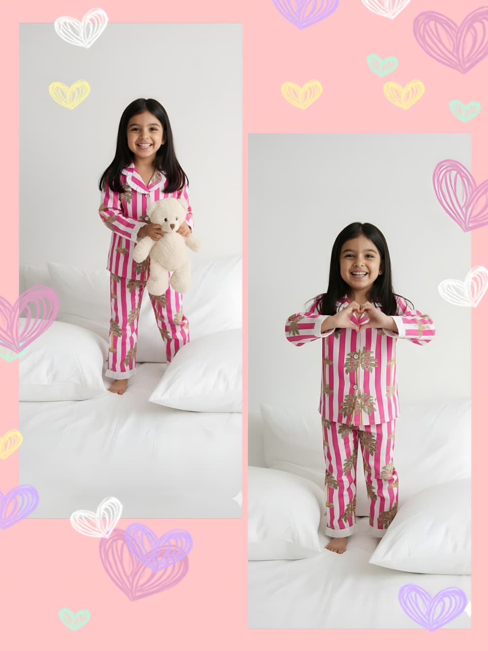 HOK Stripes Girls Night Suit