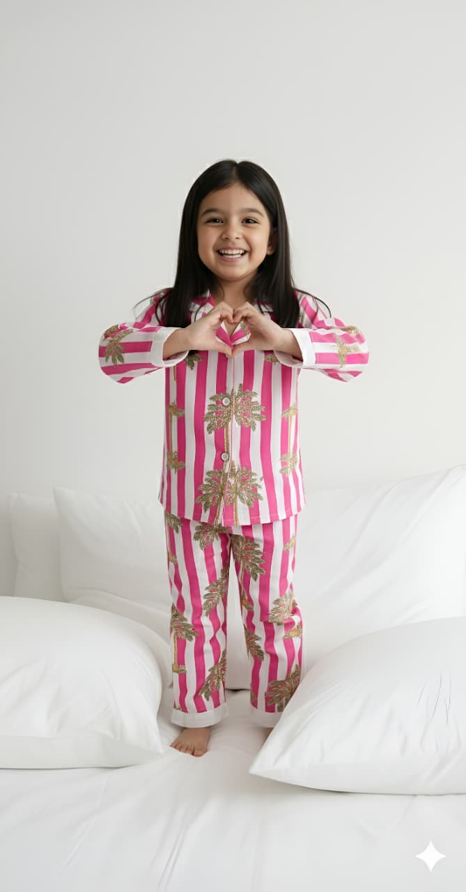 HOK Stripes Girls Night Suit