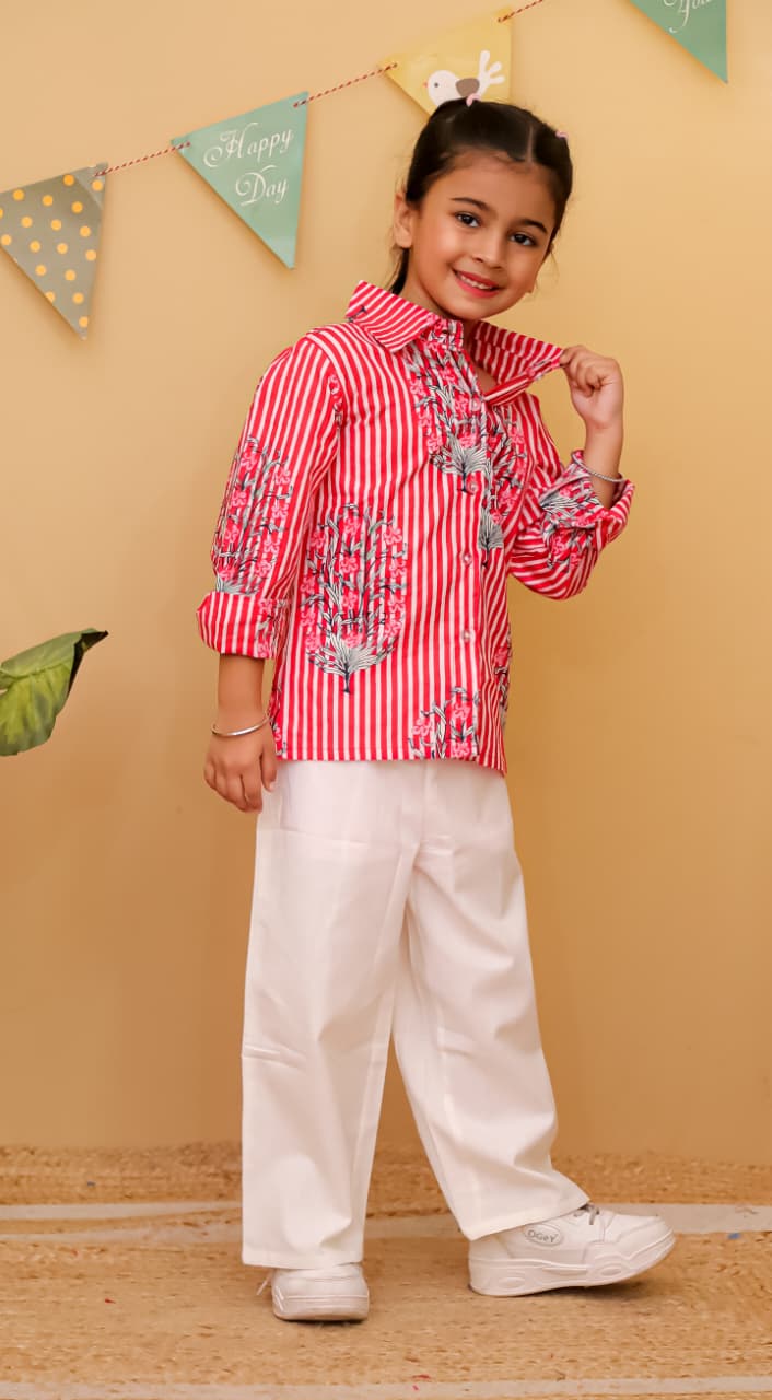 HOK Girls Shirt & Trouser Set