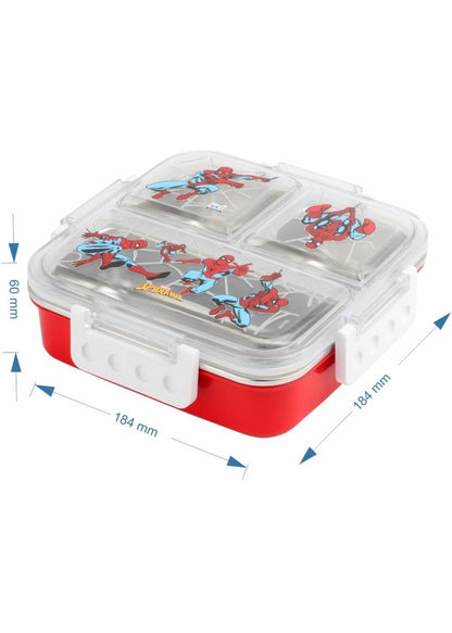 HOK Insulated Brunch 3 Compartment Stainless Steel Lunch Box- 600ml