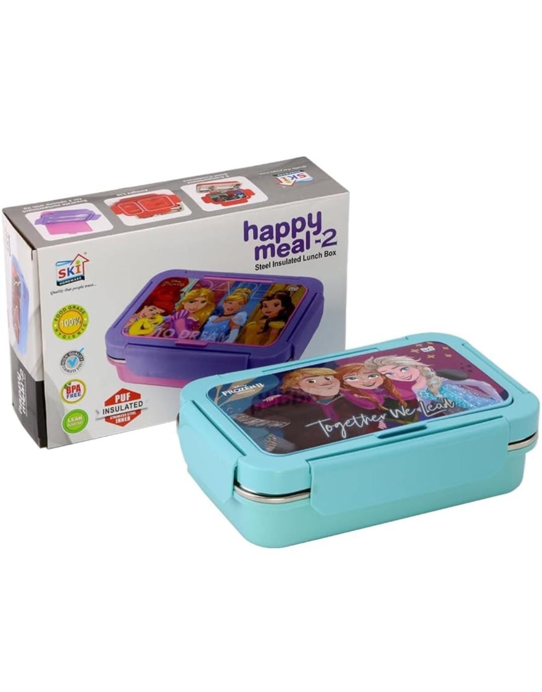 HOK 2 Compartment Stainless Steel Insulated Frozen Lunch Box