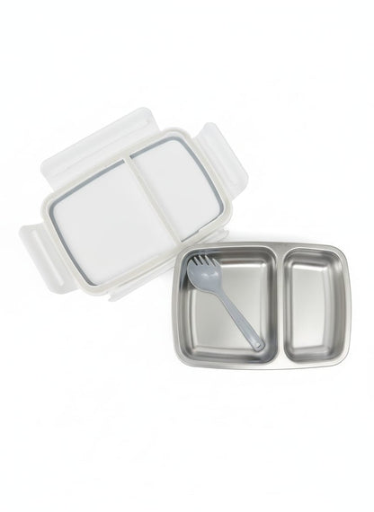 HOK Crunchy 2 Compartment Insulated Stainless Steel Lunch Box