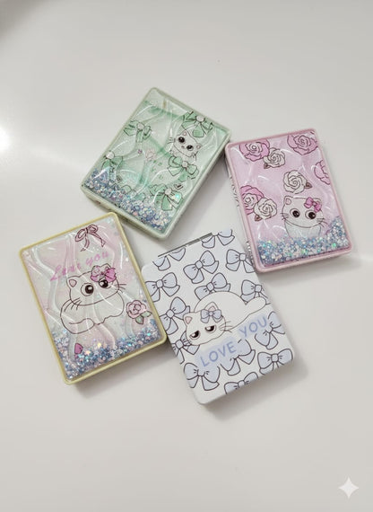 HOK Cute Glitter Compact Mirror- Pack of 1pc