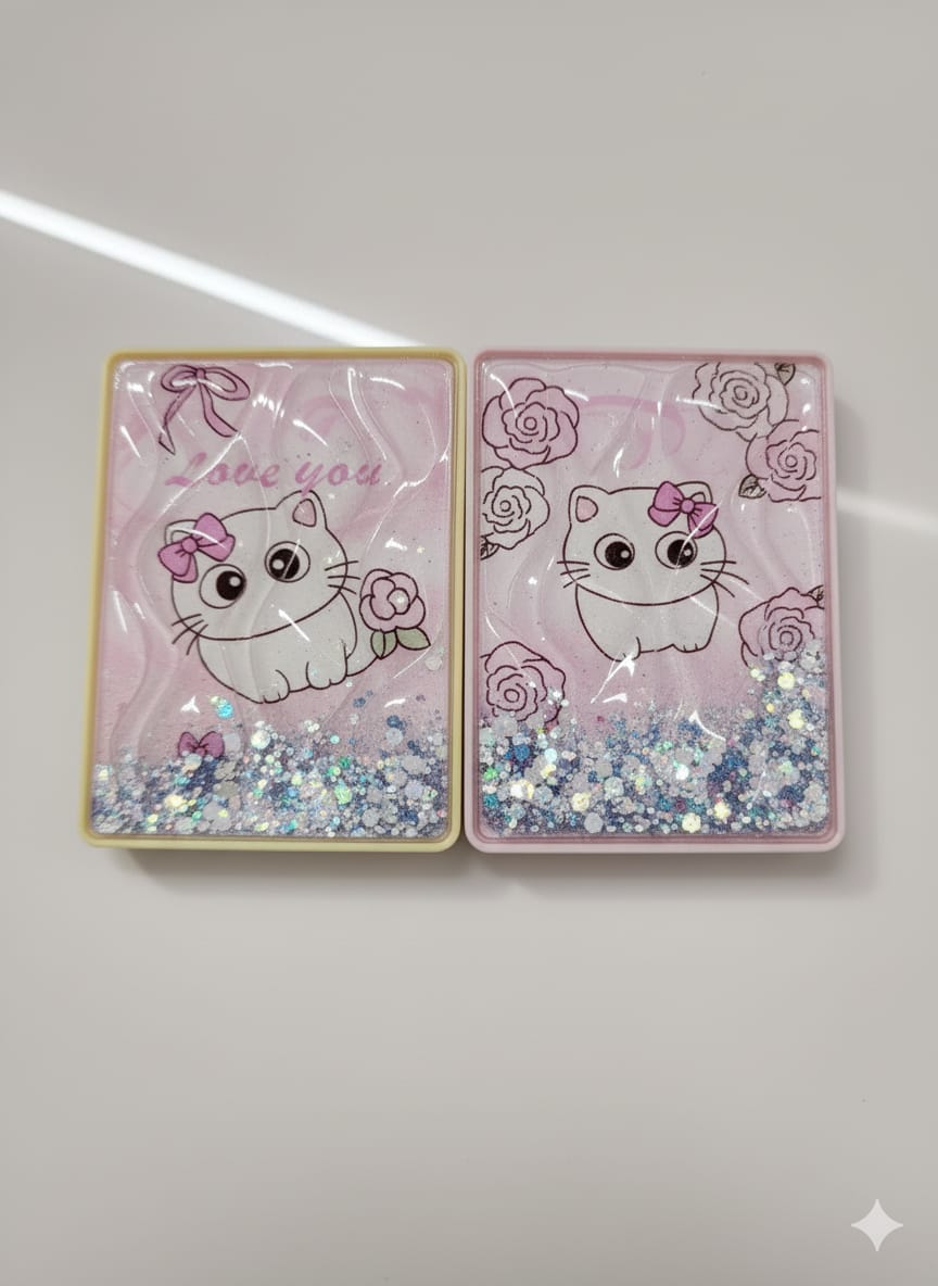 HOK Cute Glitter Compact Mirror- Pack of 1pc
