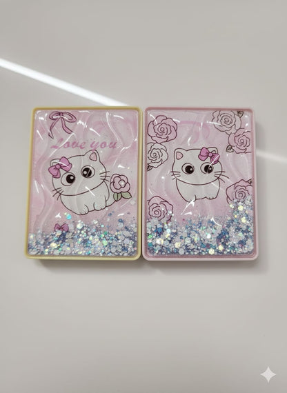 HOK Cute Glitter Compact Mirror- Pack of 1pc