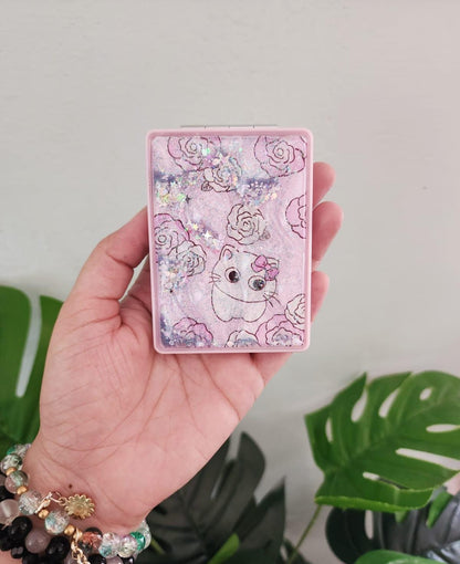 HOK Cute Glitter Compact Mirror- Pack of 1pc