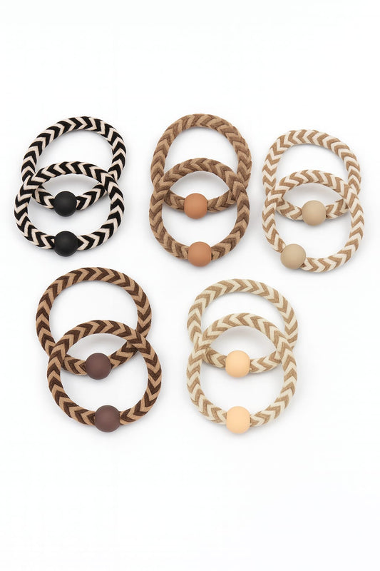 HOK Premium Elastic Hair Tie | Rubber Band- Pack of 5pc