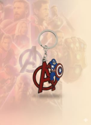 HOK Captain America/Luffy Metal Keychain