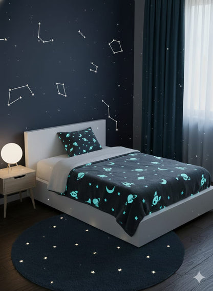 HOK Glow In Dark Single Bed Flannel Blanket