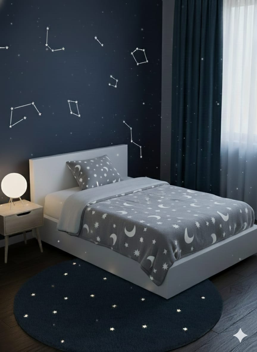 HOK Glow In Dark Single Bed Flannel Blanket