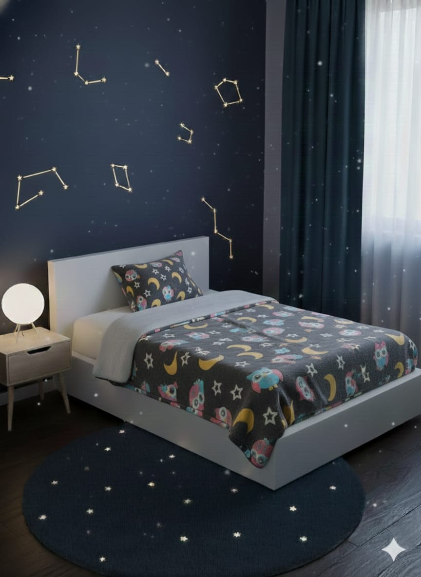 HOK Glow In Dark Single Bed Flannel Blanket