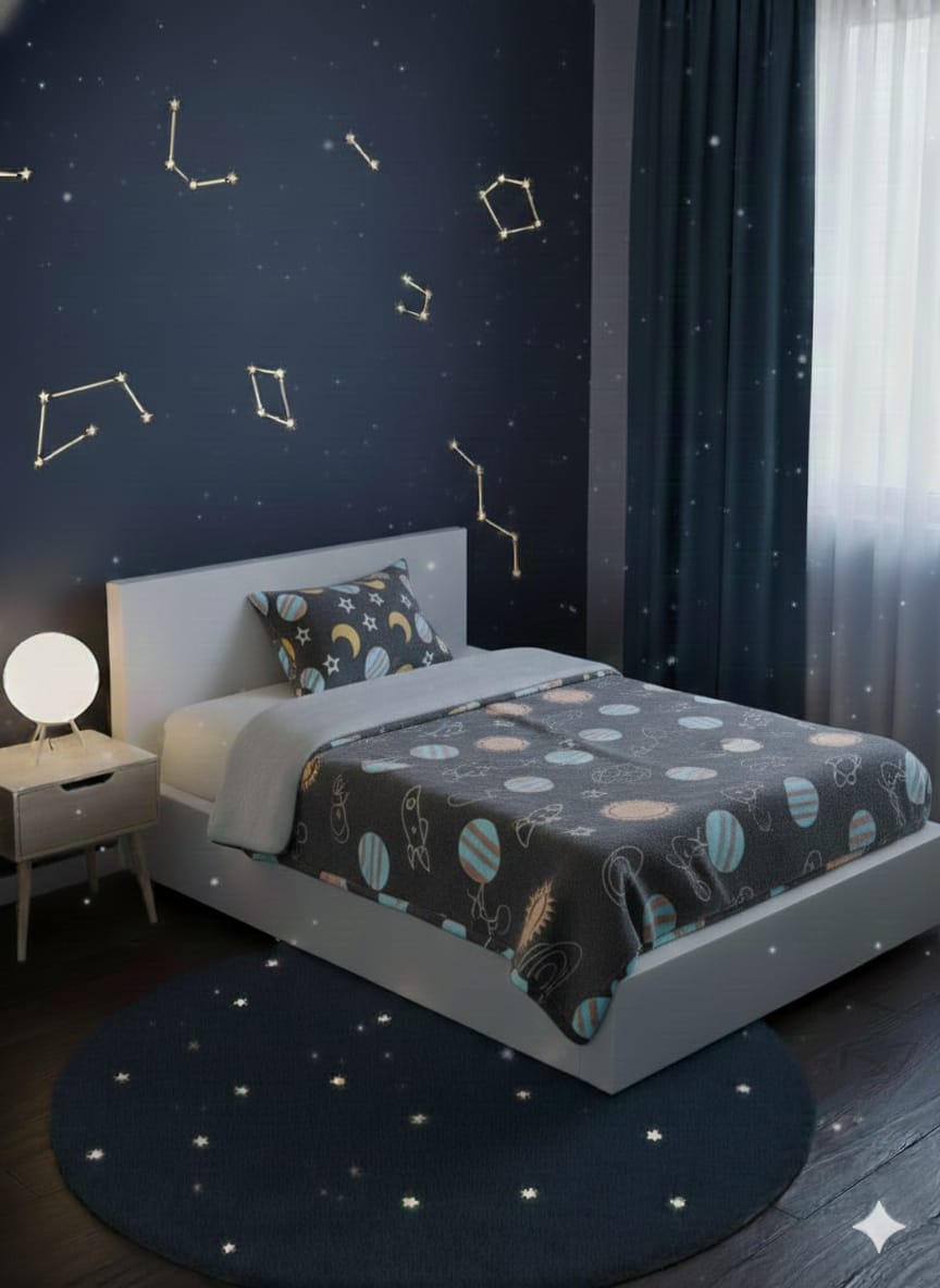 HOK Glow In Dark Single Bed Flannel Blanket