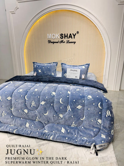 HOK Glow In Dark Double Bed Winter Quilt/Rajai