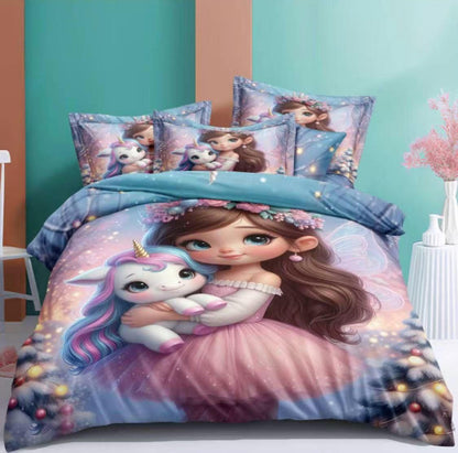 HOK Kids Digital Premium Quality Queen Size Bedsheet
