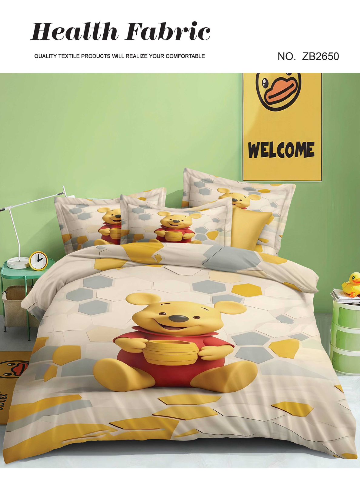 HOK Kids Digital Premium Quality Queen Size Bedsheet