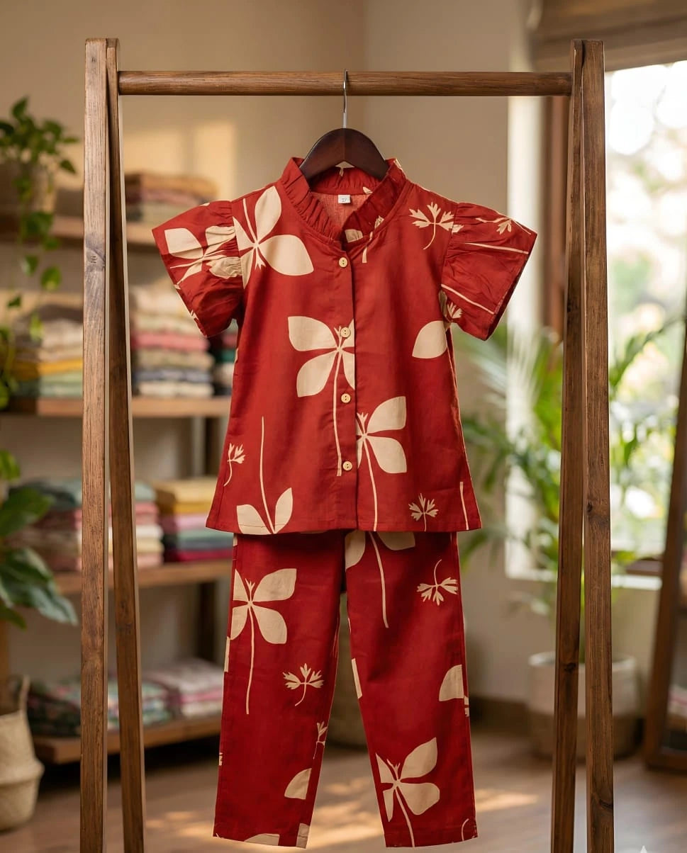 Girls A-Line Shirt & Pant Coord Set