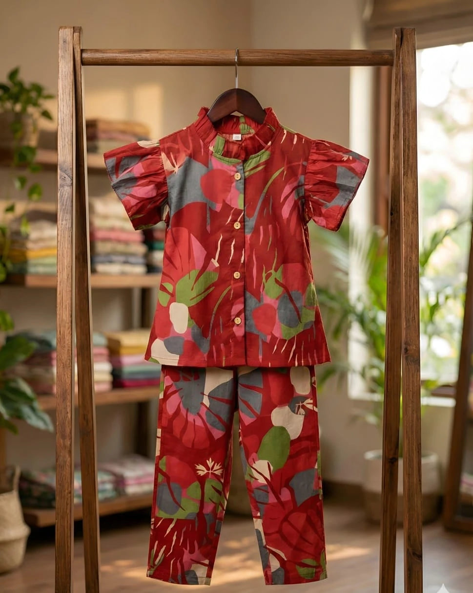 Girls A-Line Shirt & Pant Coord Set